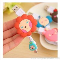 Cartoon retractable usb data cable 3