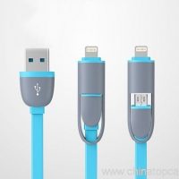 ສາຍ USB ຄ່າບໍລິການໄວ 2 ໃນ 1 ສາຍໄຟຂໍ້ມູນສາຍ micro usb 4