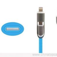Fast et micantis USB cable 2 apud 1 USB funem data funem Micro 5