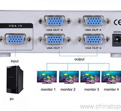 HD video 4 port VGA monitor switch splitter - Image 3