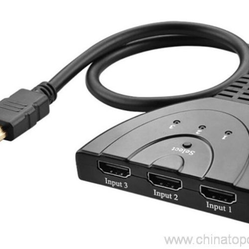 High Quality 3 Port 1080P 3D HDMI cable AUTO Switch 3x1 Switcher Splitter Hub with Cable - Image 5