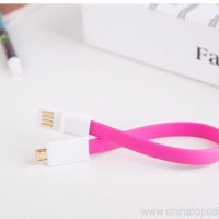 Mikro USB için manyetik bilezik USB kablo düz mıknatıs USB kablosu 4