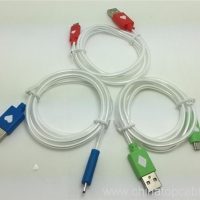 Cable micro del usb con luz led 2