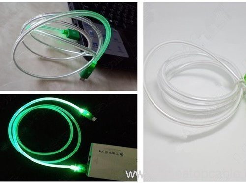 Micro USB Cable with LED Light, CE / RoHS, 23 cm - Image 3
