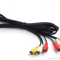 3 RCA kablea 3 RCA kablea gizonezkoetatik gizonezkoentzako AV audio kablea