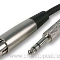 6.35hli mono tso suab rau 3pin XLR microphone cable