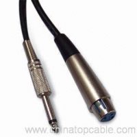 6.35मिमी 3pin XLR माइक्रोफोन केबल के लिए मोनो स्टीरियो 22