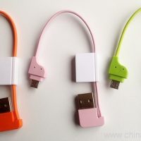 Flat 20cm Micro USB Cable with key holder design 7