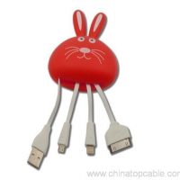 Rabbit a thaobh cìsean agus ceann-là sioncranachaidh USB càball 3