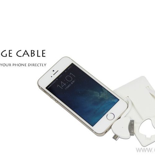 Slim wallet-size pocket Ultra-thin card design mutifunction USB cable - Image 5