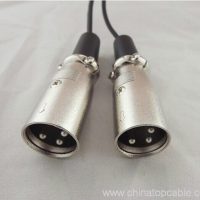 Audio estéreo TRS a 2 Doble 3 PIN XLR macho micrófono Cable 1 pie 30cm 4