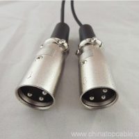 Áudio estéreo TRS para 2 Dual 3 Pino de microfone XLR macho cabo 1Ft 30cm 4