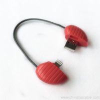 Corazón universal en forma de teléfono móvil cargador USB Cable de datos 3