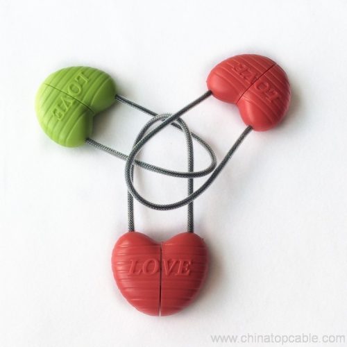 Universal heart shaped Mobile Phone Charger USB Data Cable - Image 5