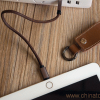 Leather 2.4A new design keychain micro usb cable 2