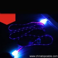 Micro USB kábel s Led svetlom pre iphone 5 5c 5s 6 6 Plus 3
