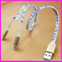 Micro zipper USB Cable for iPhone 6 6s Plus 5s iPad mini/Samsung 10