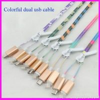 iPhone uchun Micro zipper USB Kabel 6 6S Plus 5s iPad mini / Samsung 13