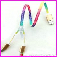 Micro zipper USB Cable for iPhone 6 6s Plus 5s iPad mini/Samsung 4