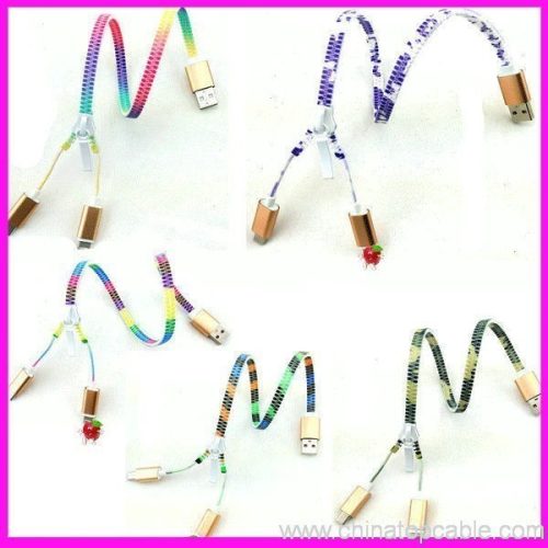 Micro zipper USB Cable for iPhone 6 6s Plus 5s iPad mini/Samsung - Image 7