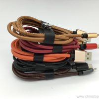 PU skóra szybkiego ładowania kabel Usb danych 2A dla iphone 6s dla Androida 9