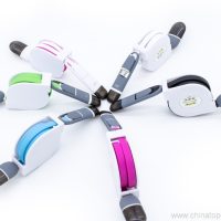 Retractable USB cable 2 in 1 mobile charger cable 5
