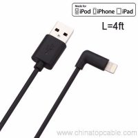 Прав агол 90 Степен MFI сертифициран 8pin USB кабел за iPhone 4
