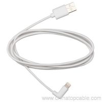 Regte hoek 90 Graad MFi gesertifiseerde 8pin USB-kabel vir iphone 5