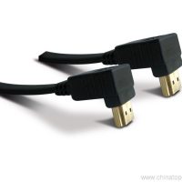 Dešinę kampu L formos HDMI kabelis Paauksuotos vyrų į vyrų 1080P HDTV Cable 2