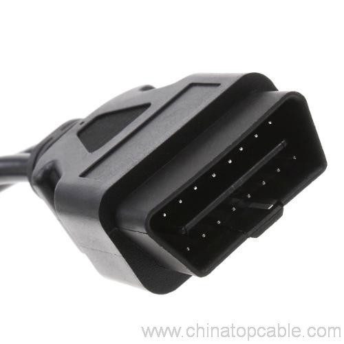 16 pin OBD2 OBDII Splitter Extension Cable Male to Dual Female Y Cable - Image 4
