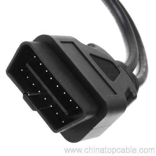 16 pin OBD2 OBDII Splitter Extension Cable Male to Dual Female Y Cable - Image 3
