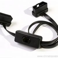 16PIN tasainen ohuita kuin nuudeli OBD2 OBD OBDII Auto auton laajennus ELM327 kaapeli kytkin tyypin liitin 2