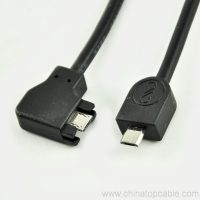 90 degree right angled+straight micro usb cable with special design molds 2