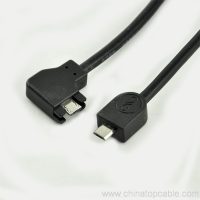 90 degree right angled+straight micro usb cable with special design molds 3