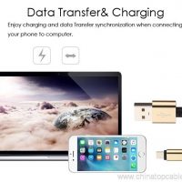 Ji bo şarjkirina iphone-ê kabloya mîkro-usb-ê ya naylonê ya tîrêjê domdar û bihêz 2