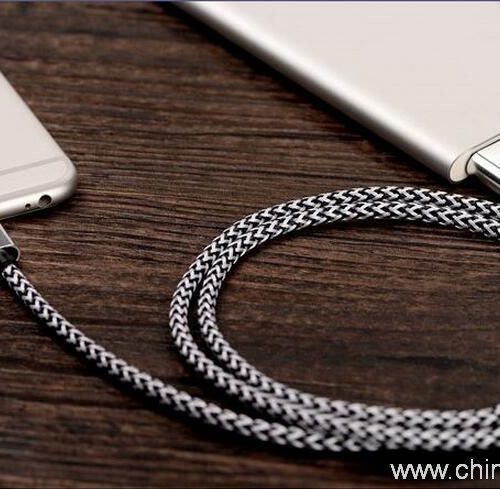 Durable and strong light nylon braided micro usb cable for iphone charging - Image 6