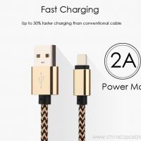 Durable and strong light nylon braided micro usb cable for iphone charging 6