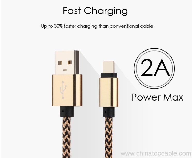 Durable and strong light nylon braided micro usb cable for iphone charging 6