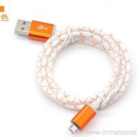 Fast Charging Data Cable Solid Color TPE Woven Fabric Braided Wires micro usb cable 11