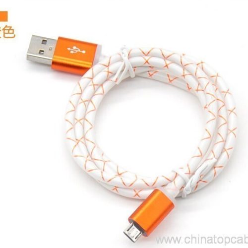 Fast Charging Data Cable Solid Color TPE Woven Fabric Braided Wires micro usb cable - Image 3