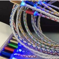 Быстрая зарядка данных твердых цвета TPE тканые ткани плетеные провода микро usb-кабель 2