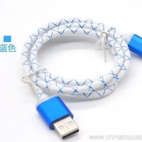 Кабел за податоци за брзо полнење Цврста боја TPE ткаени ткаени плетени жици микро USB кабел 7