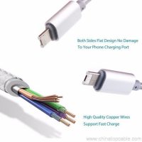 Multifunction braided micro usb cable 2 ۾ 1 cable for iphone 6