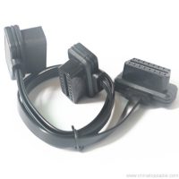 OBD OBD2 Extension Cable 16 Pin ELM327 Male To dual Babae Y Splitter Elbow Noodle Cable 4