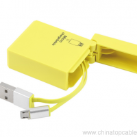 可擕式更輕形狀多功能可伸縮 USB 電纜 80cm 3