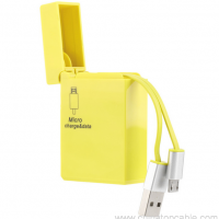 Portable Lighter Shape multi-function retractable usb cable 80cm 5