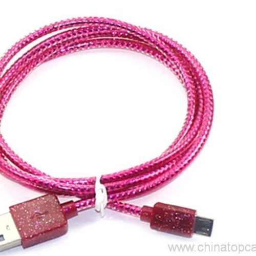 Reflective Braided USB Data Cable, 1m - Image 4