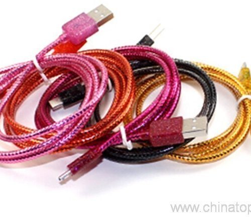 Reflective Braided USB Data Cable, 1m - Image 6