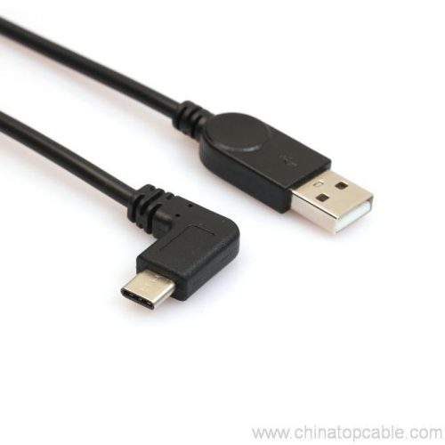 Right angle USB-C USB 3.1 Type C Type-C Male Data Charger Cable - Image 7