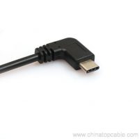 Oikea kulma USB-C USB 3.1 Tyyppi C tyyppi C mies laturi datakaapeli 7